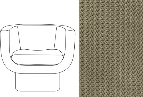 Sketch Block Chair Wicker 05
