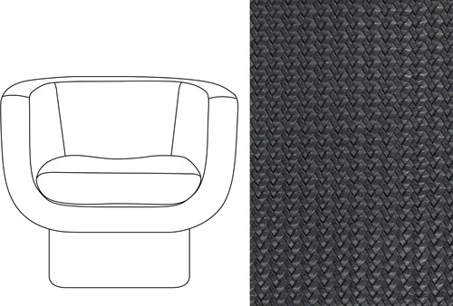 Sketch Block Chair Wicker 14