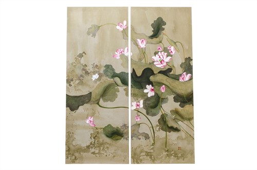 Big Waterlily Painting (2 Panels) *