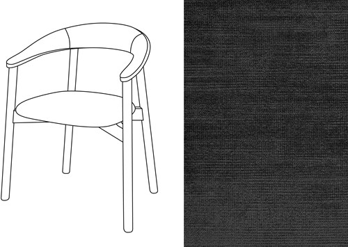 Zita Armchair Avignon Black (699)