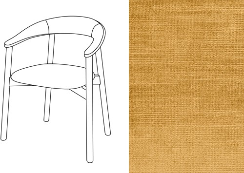 Zita Armchair Avignon Golden Sand (440)