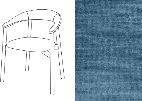 Zita Armchair Avignon Midnight (265)