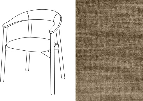 Zita Armchair Avignon Mink (370)