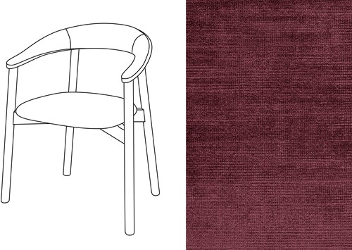 Zita Armchair Avignon Purple Plum (870)