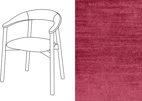 Zita Armchair Avignon Ruby (840)