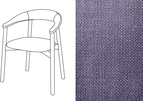 Zita Armchair Paco Violet Vintage