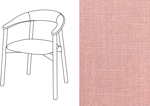 Zita Armchair Rave Ash Rose (802)